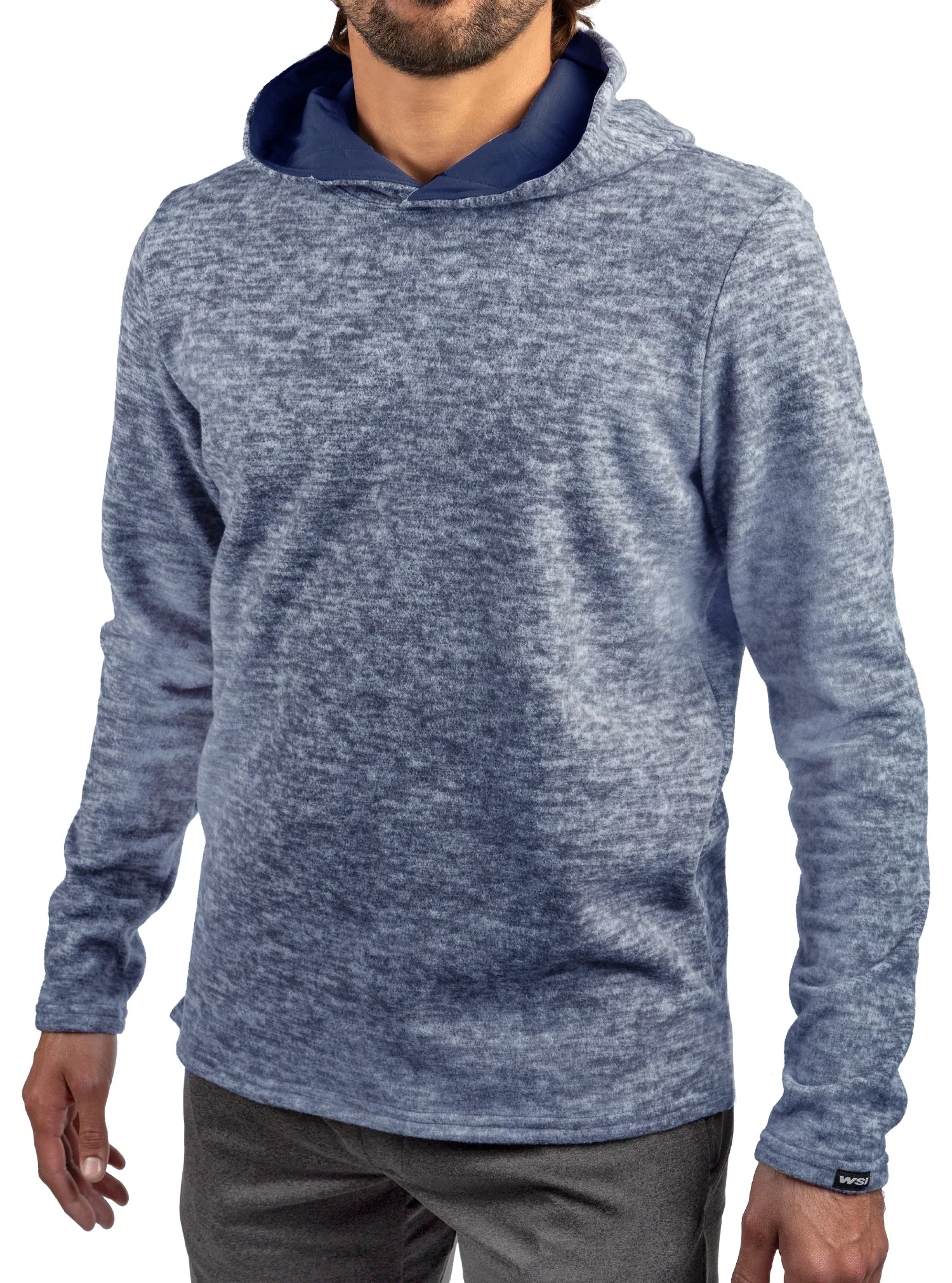 44. Custom Polar Fleece Long Sleeve Hoodie - Image 2