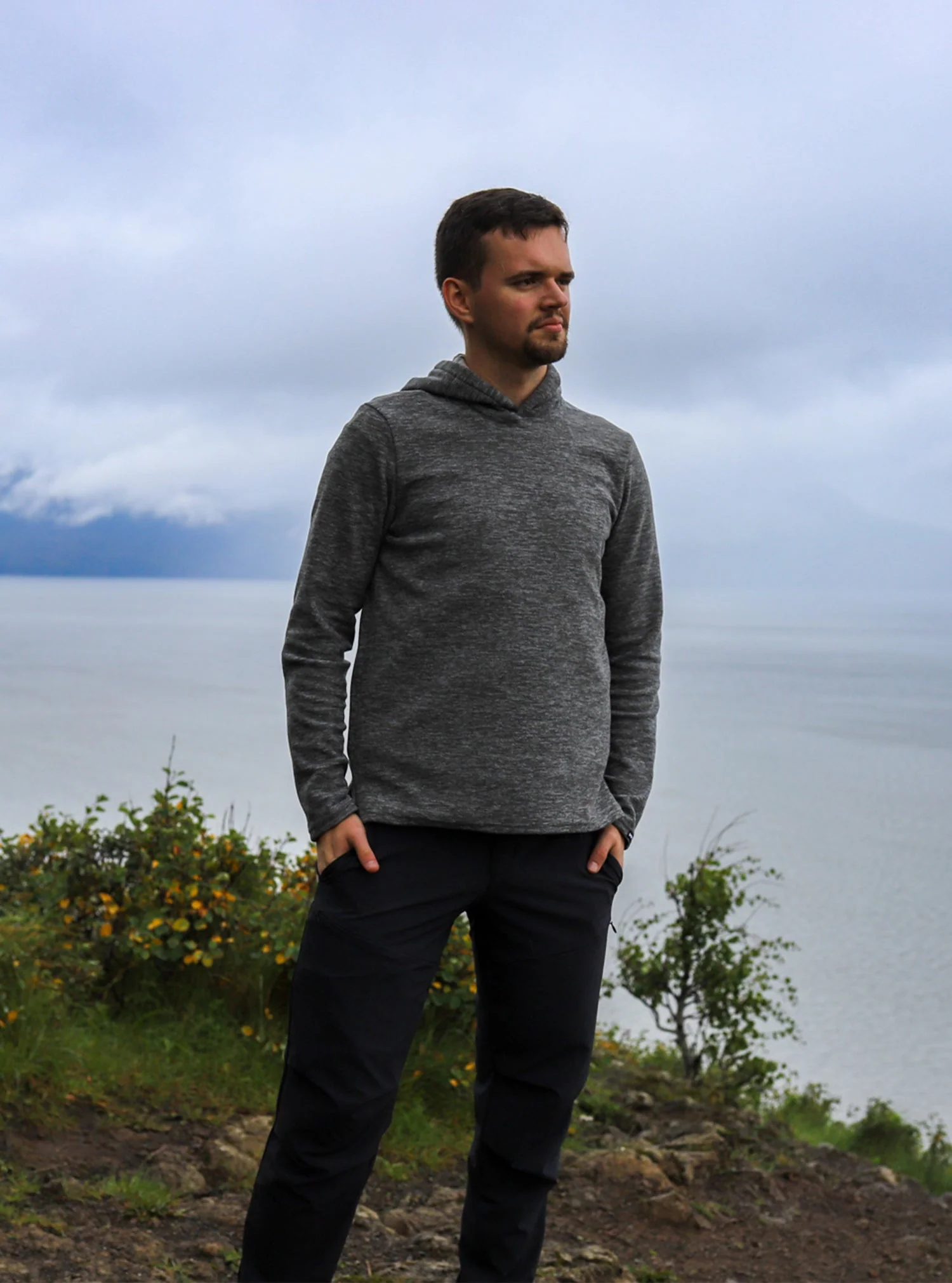 44. Custom Polar Fleece Long Sleeve Hoodie - Image 3