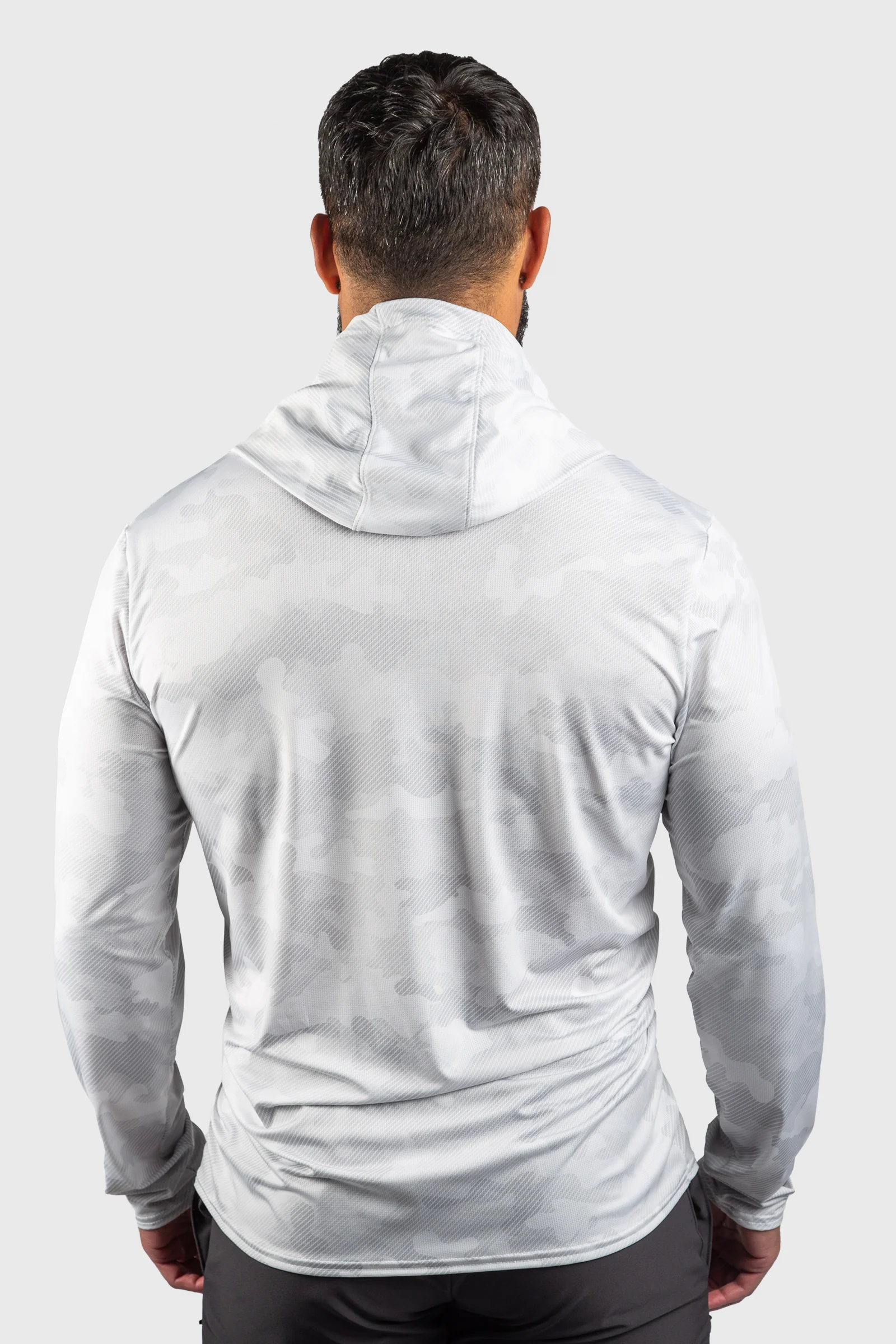 Performance Mesh White Out Camo Sun Hoodie - Image 3