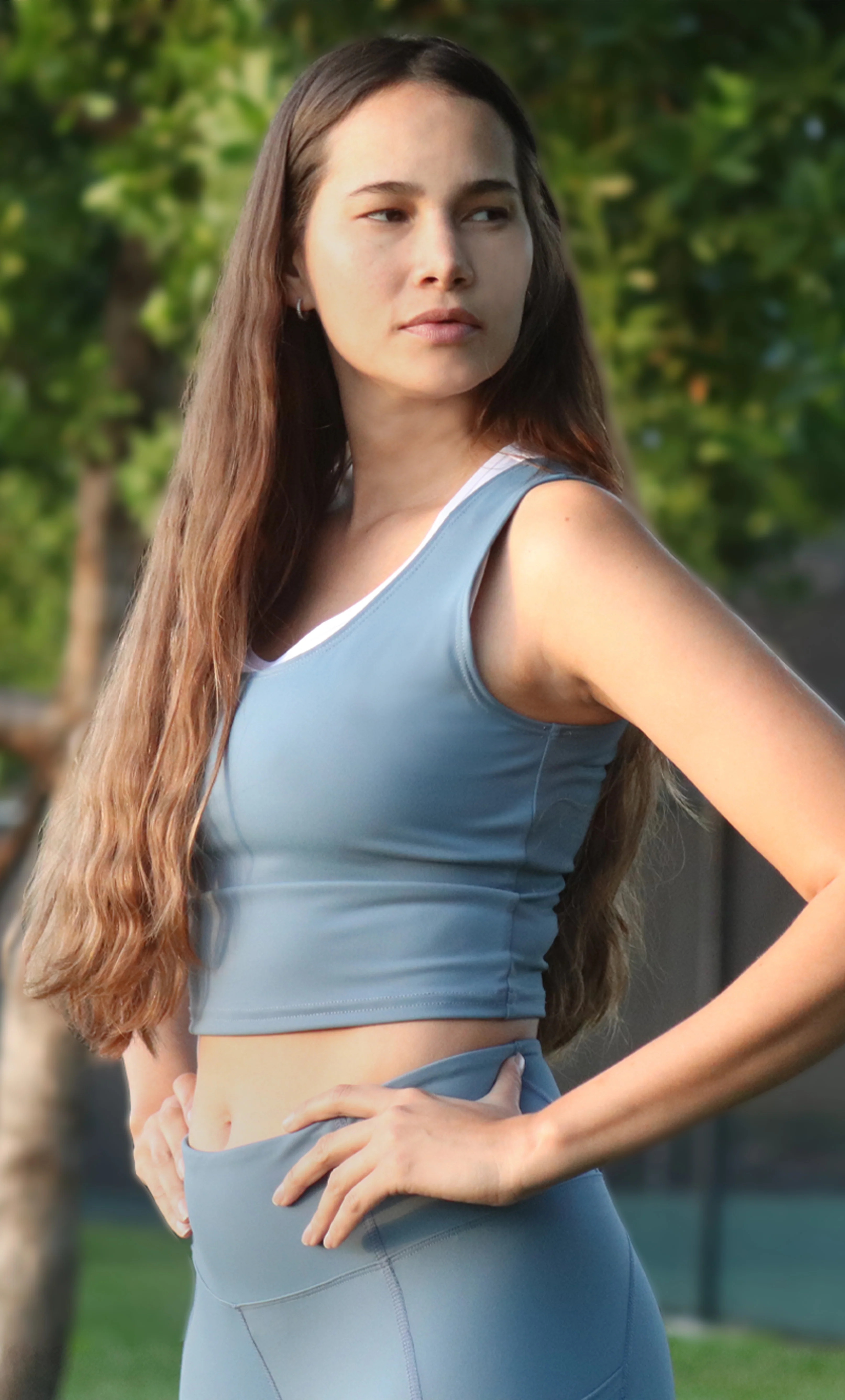 Hamptons Blue Midi Tank // Leggings Set - Image 2