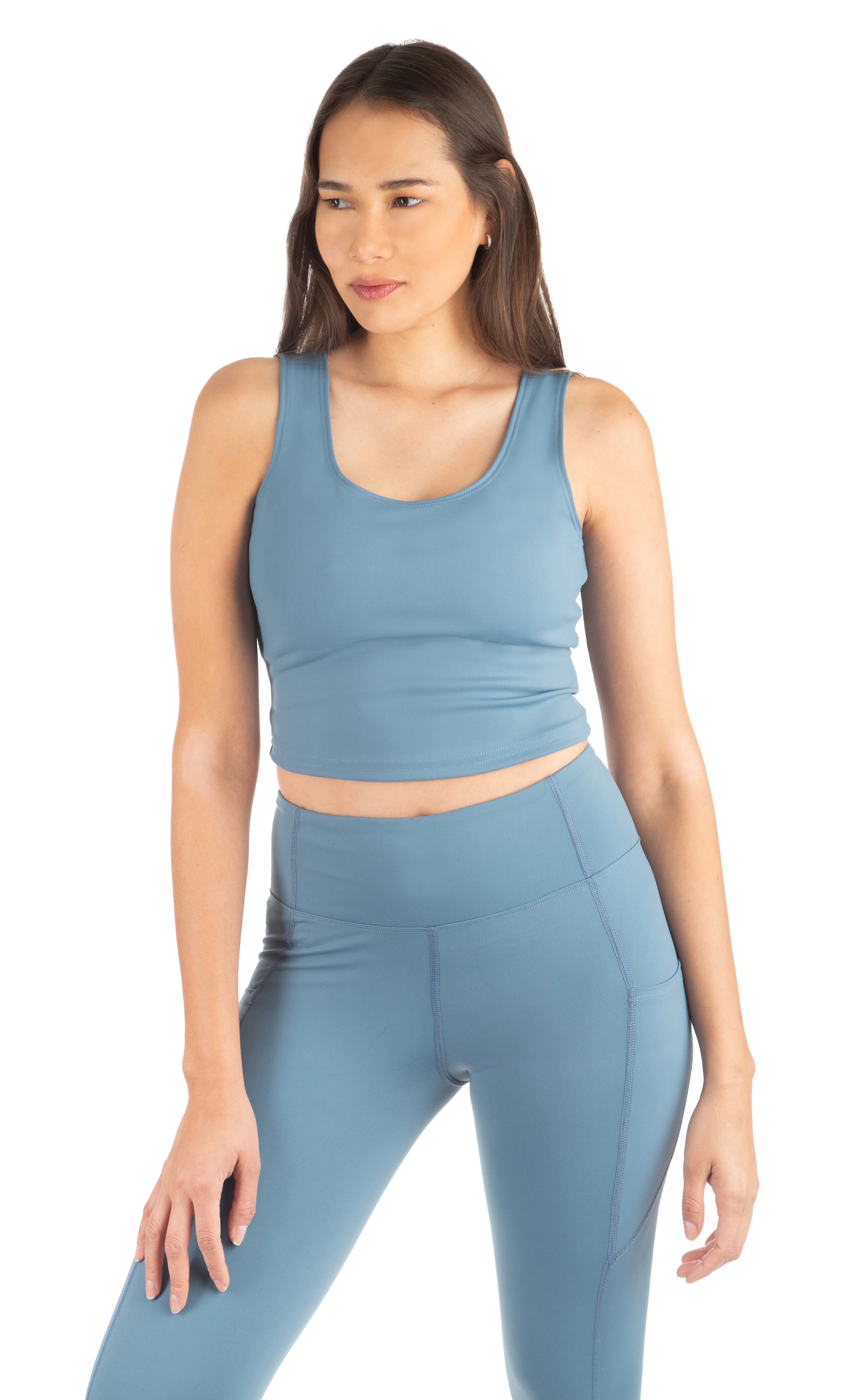 Hamptons Blue Midi Tank // Leggings Set - Image 3