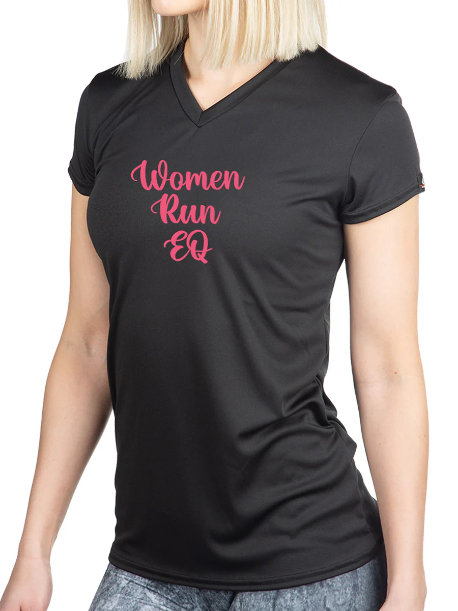 Women Run EQ Microtech™ Short Sleeve V-neck - Image 2