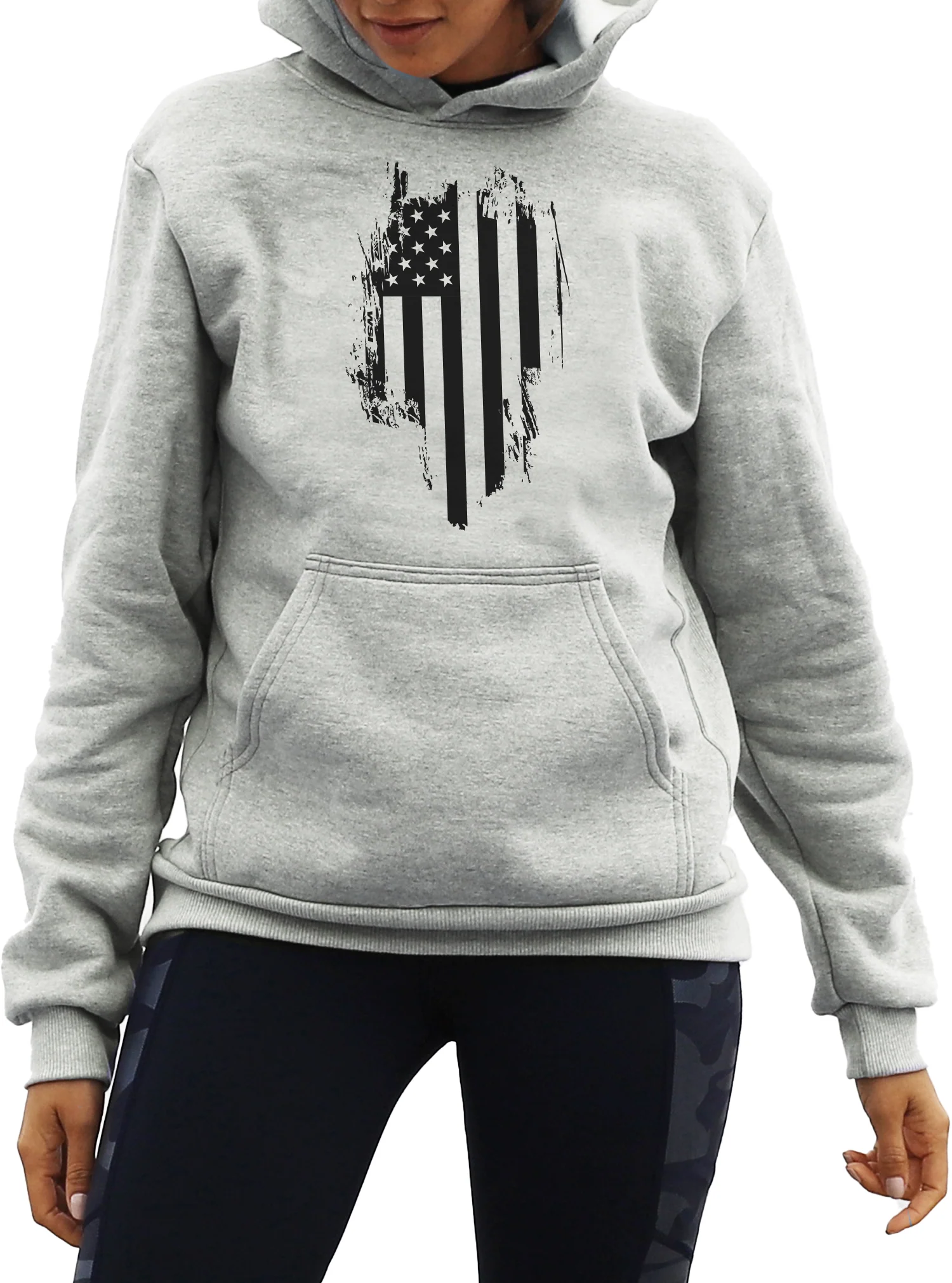 Women's Flag Heavy Weight Fleece Hoodie - Image 3