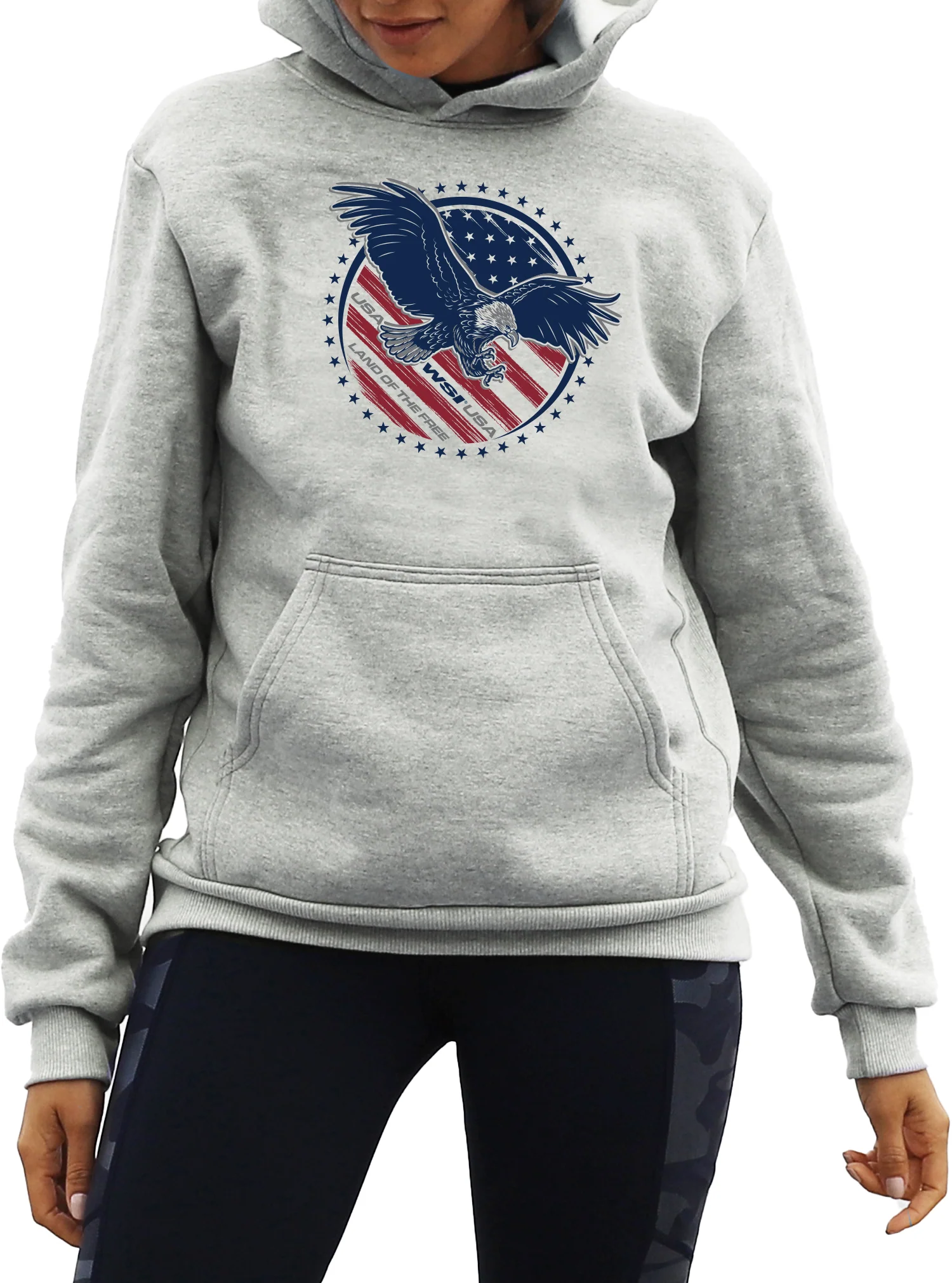 Women's Flag Heavy Weight Fleece Hoodie - Image 4